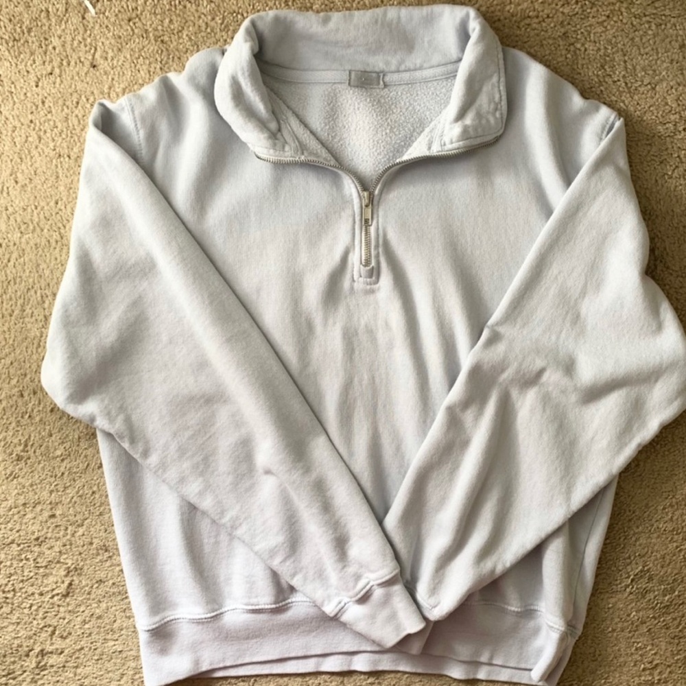 Brandy Melville Light Blue Quarter Zip!